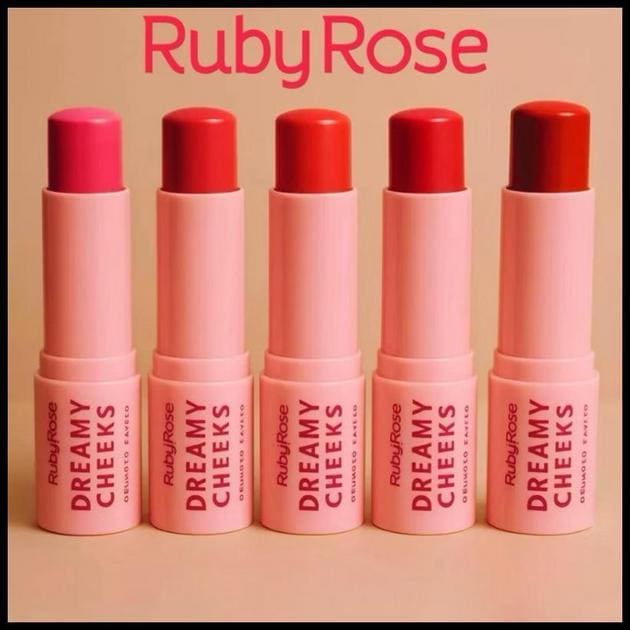 Lançamento Blush Cremoso Stick Dreamy Cheeks Linha Rosa - Ruby Rose - MAQUIAGEM