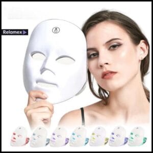 Máscara de LED 7 Cores para Terapia de Fóton, Cuidados com a Pele, Firmadora e Antienvelhecimento