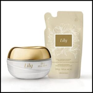 Creme Acetinado Hidratante Desodorante Corporal Lily 250g / Refil Creme Corporal Lily 250g - PRODUTO ORIGINAL