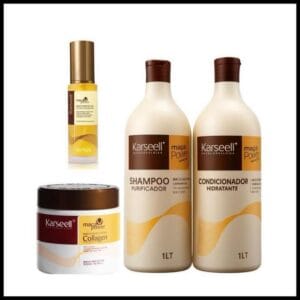 Kit Completo Karseell Máscara 500 g + condicionador 1L + Shampoo 1L + Óleo karseell P 50ml