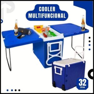 Cooler Multifuncional Super Térmica 32 Litros Casa Praia Camping Viagens Multiuso