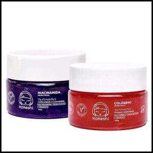 Kit Skin Care Geleia facial Colágeno e Niacinamida Kokeshi