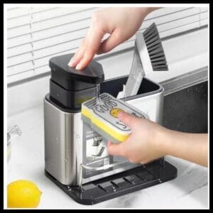 Porta Sabão Líquido Ou Organizador de Talheres Giratorio Organização da Pia