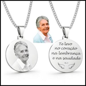 Colar Cordão Corrente Aço Inox Personalizado Gravação Nome dia das mães pai filho logo foto amor
