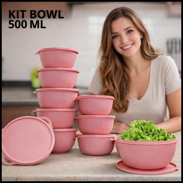 KIT POTES COZINHA 10 POTE REDONDOS BOLL 500ML