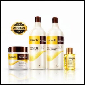 Kit Shampoo 1 L+ Cond 1L + Máscara 500ml + Óleo 7ml Karseellé Hidratação e Reparação