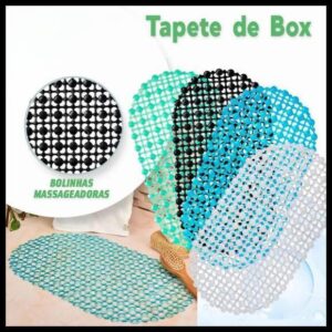 Tapete de Banheiro Antiderrapante com Ventosas para Box e Banho 65x33cm Segurança, Conforto e Estabilidade - Tapete para Banheiro