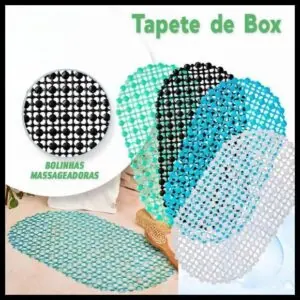 Tapete de Banheiro Antiderrapante com Ventosas para Box e Banho 65x33cm Segurança, Conforto e Estabilidade - Tapete para Banheiro