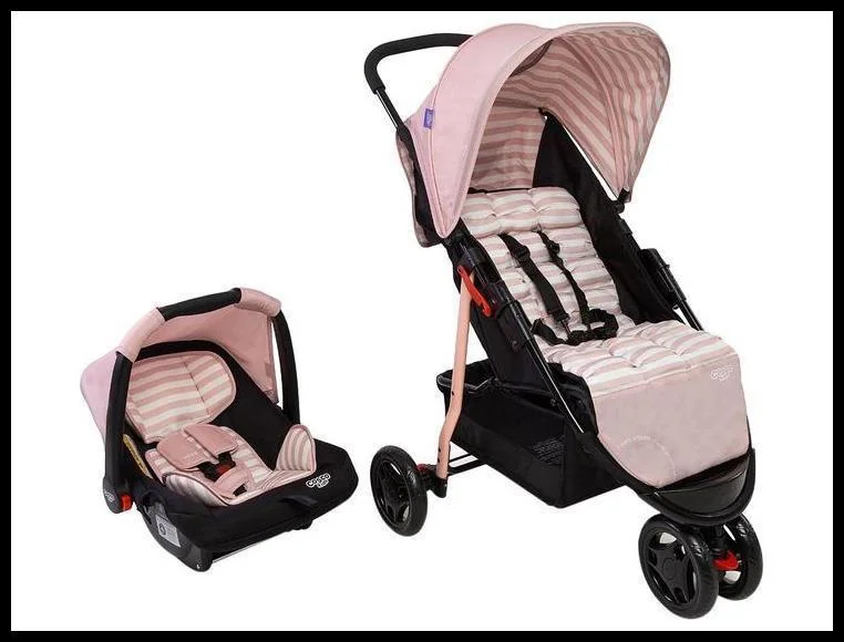 Carrinho de Bebê com Bebê Conforto Cosco Kids Toffy Duo 3 Rodas 0 a 15kg