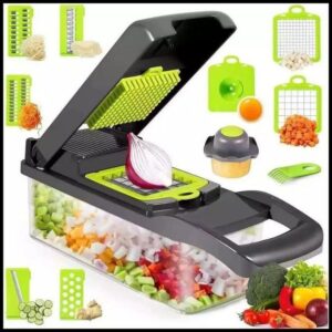 Fatiador De Cozinha Multiuso Profissional , Aço Inoxidável 16 Em 1 , Cortador , Ralador , Legumes , Frutas , Alimentos