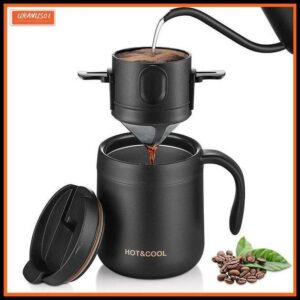 Cafeteira De 2pçs Dobrável Para Aço Inoxidável Suporte De Chá De Café Sem Papel Reutilizável