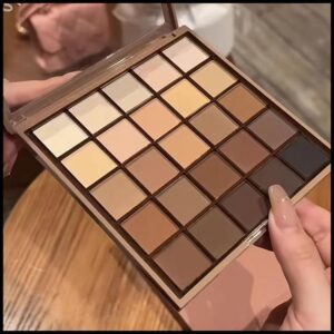 Paleta de Sombra dos Olhos, 25 Tons, Efeito Maquiagem Mate, Tons Cinza Neutro e Terra Marrom, Tons de Inspiração Café e Chocolate, Criar Maquiagem Tudo Combinado