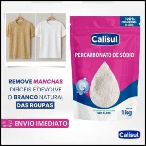 Percarbonato 100% Puro Tira Manchas Roupas Brancas e Coloridas