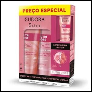 Kit Eudora Siàge Nutri Rosé Shampoo 250ml + Condicionador 125ml + Leave-In 30ml