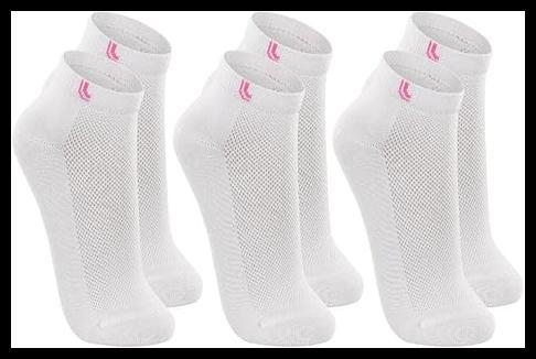 Kit 3 Pares De Meias Lupo Cano Curto Sport Algodão Feminino Oferta (Brancas, P (33 a 36))
