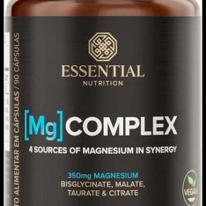 Mg Complex - 4 Tipos de Magnésio - 90 Capsulas - Essential Nutrition