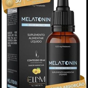 Melatonina em Gotas Sublingual 30ml Maracujá ELLYM NUTRITION Rápida Absorção Efeito Imediato 0,21mg Melatonin por Gota
