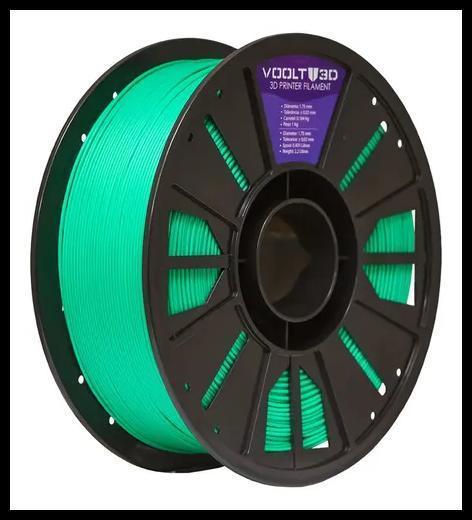 Voolt3D PLA Cor Verde Filamento Efeito Fosco Velvet Premium 1kg