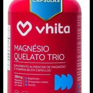 Magnésio Quelato Trio Vhita 3 Em 1 - 60 Caps