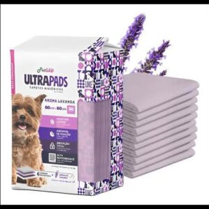 Tapete Higienico para Cães Ultra Pads Lavanda 60x60 30 Un Petlike
