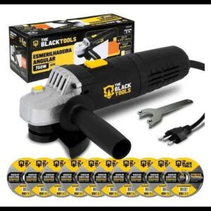 Esmerilhadeira Lixadeira Angular Bte750 4.1/2 750w Com Discos 4.1/2 The Black Tools