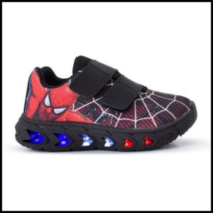 Tenis Masculino Infantil De Led Meninos Homem Aranha Velcro Linkito