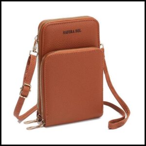 Bolsa transversal feminina moda feminina trabalho social porta celular com 2 divisorias lp571