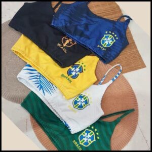Cropped Top Feminino Personalizado Copa 2026 ESTHER BRAZIL