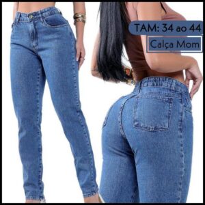 Calça Feminina Jeans Mom Algodão PREMIUM 34 ao 44