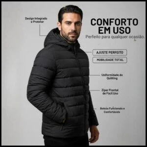 Bobojaco masculino casaco jaqueta Corta Vento Frio Reforçada Capuz Removível Impermeavel