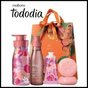 Kit Natura Tododia Flor de Pêssego e Jasmim 4 Produtos Presente Completo Hidratante Original