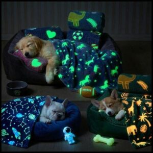 Cobertor Brilhante, Manta Pet ou Mantinha para Bebê 0,95cm X 0,85cm Brilha no Escuro Antialérgico