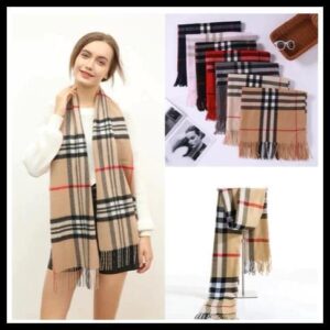 Cachecol Xadrez Feminino Lenço Pashmina Echarpe Masculino Unissex Para Frio Inverno