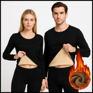 Conjunto Segunda Pele Térmica Flanelado Frio Intenso Preto Proteção Uv+50 Masculino Feminino Unissex