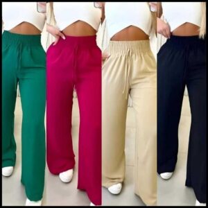 Calça Pantalona Cintura Alta Afina Cintura