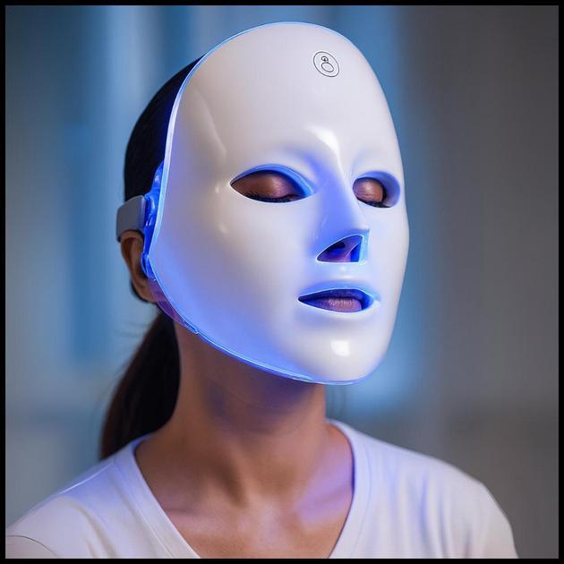 Máscara LED Facial 7 em 1 – Fototerapia Estética, Rejuvenescimento e Antiacne