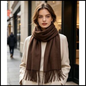 Cachecol Pashmina Lisa de Poliésterde150-230g com franjas unisex