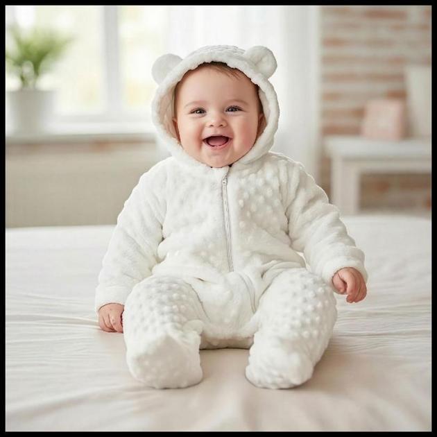 Macacão Urso Pipoquinha Bebê – Soft Peludinho com Zíper (L2)