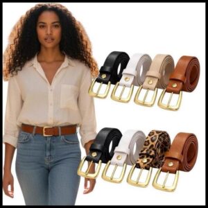 Kit 4 Cintos Femininos Largura 2.0cm Fivela Dourada Da Moda Elegante Blogueira Delicado - Duda