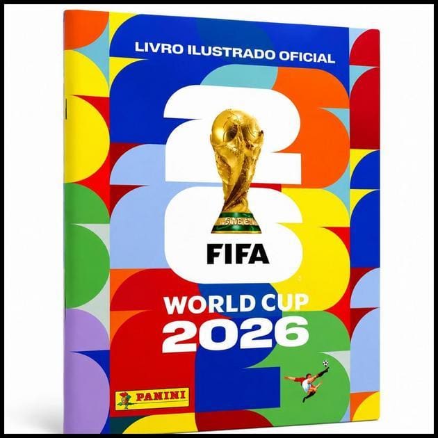 Álbum Oficial Panini Copa do Mundo 2026 Brochura + Envelopes de Figurinhas