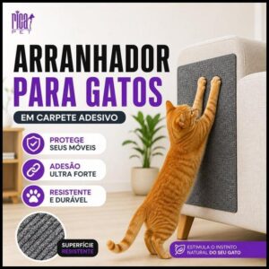 Arranhador E Protetor De Sofá Adesivo Para Gatos Carpete