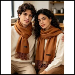 Cachecol Pashmina Lisa de Poliéster de 150G -180gcom franjas unisex j2405