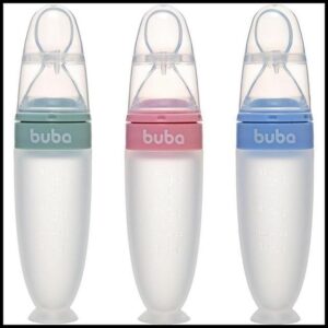 COLHER DOSADORA EM SILICONE COM VENTOSA BUBA