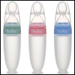 COLHER DOSADORA EM SILICONE COM VENTOSA BUBA