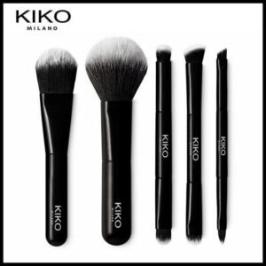 KIKO-Conjunto de pincéis de maquiagem / 5pcs+Saco organizador