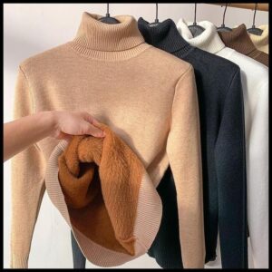 Um Novo Suéter Grosso De Gola Alta Para Mulheres No Inverno 2026 , Combinado Com Elegante top Térmico De Outono E