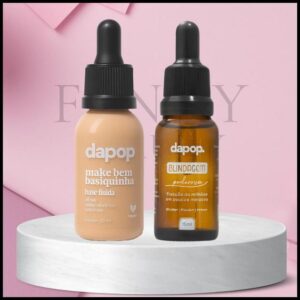 Kit Base Fluida Make Basiquinha Dapop +Blindagem de Maquiagem Primer Fixador Diluidor