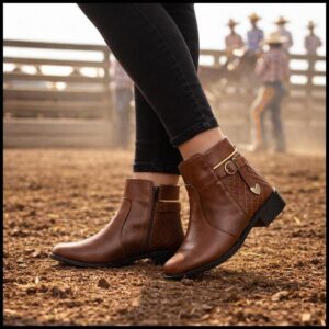 Bota Feminina Estilo Country Para Rodeio Festa Junina São João Quermesse Estilo Sertanejo Cano Curto