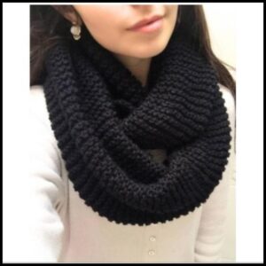 Cachecol Gola Infinita Tricô Quentinho Feminino Inverno 2025