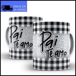 Caneca Dia dos Pais Personalizada de Porcelana para Presente Xícara Feliz